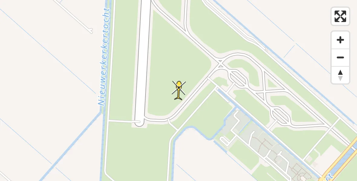 Vluchtroute Traumahelikopter van Schiphol naar Schiphol