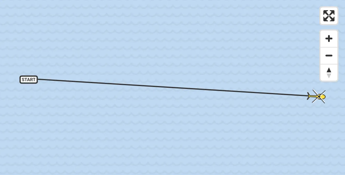 Routekaart van de vlucht: Ambulancehelikopter naar West-Terschelling