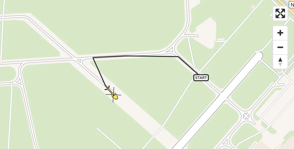 Routekaart van de vlucht: Politiehelikopter naar Schiphol, Loevesteinse Randweg