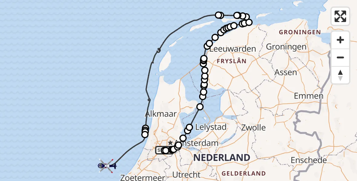 Vluchtroute Politiehelikopter Schiphol - , 16 mei 2024, 13:18