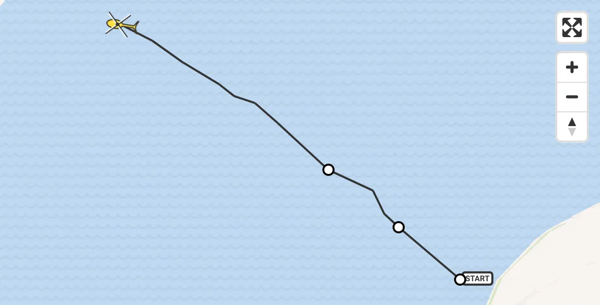 Routekaart van de vlucht: Ambulancehelikopter naar Formerum, Vingegat