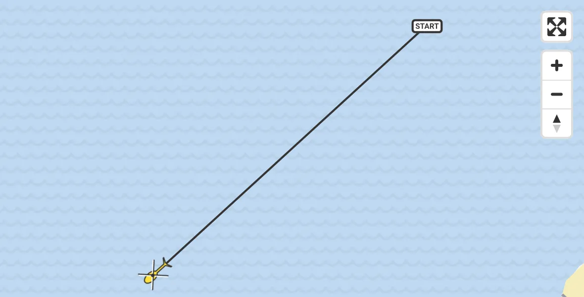 Routekaart van de vlucht: Politieheli naar Renesse, Middelplaat