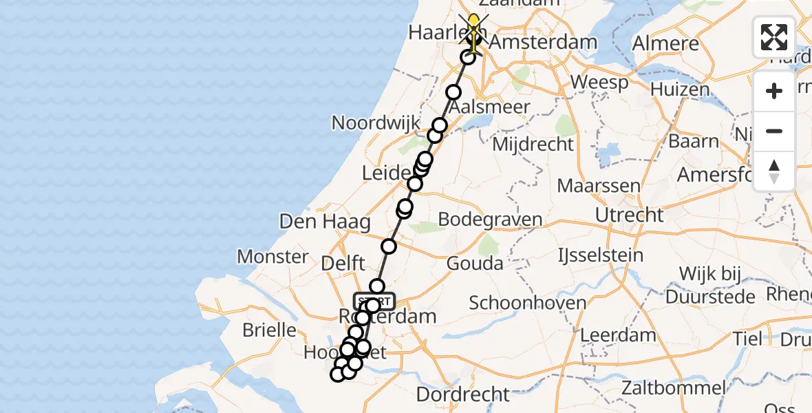 Routekaart van de vlucht: Lifeliner 2 naar Lange Putseweg