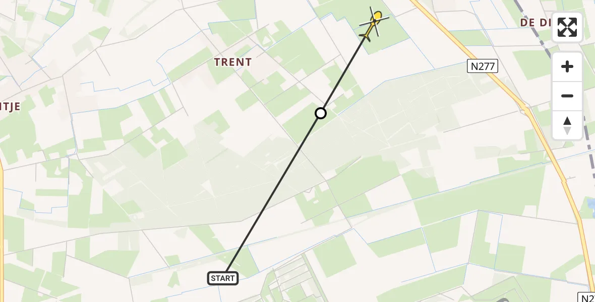 Routekaart van de vlucht: Traumahelikopter naar Zeeland, Beemdsteeg