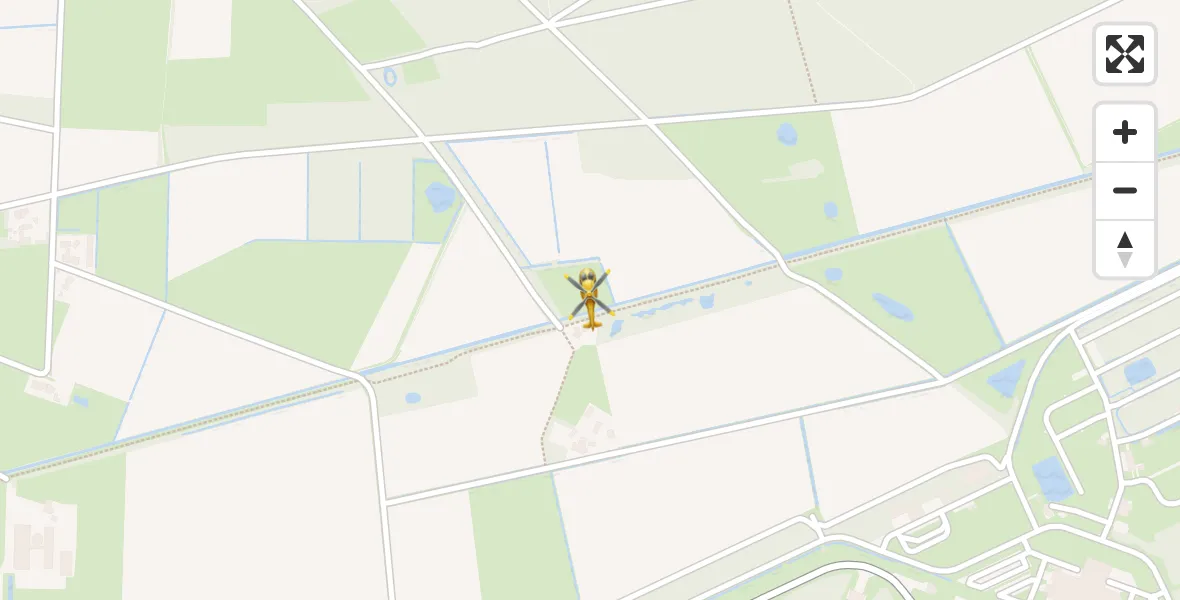 Routekaart van de vlucht: Traumahelikopter naar Vliegbasis Volkel