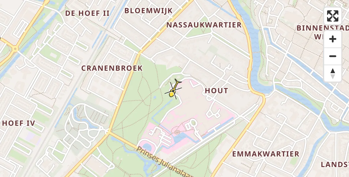 Routekaart van de vlucht: Lifeliner 1 naar Alkmaar