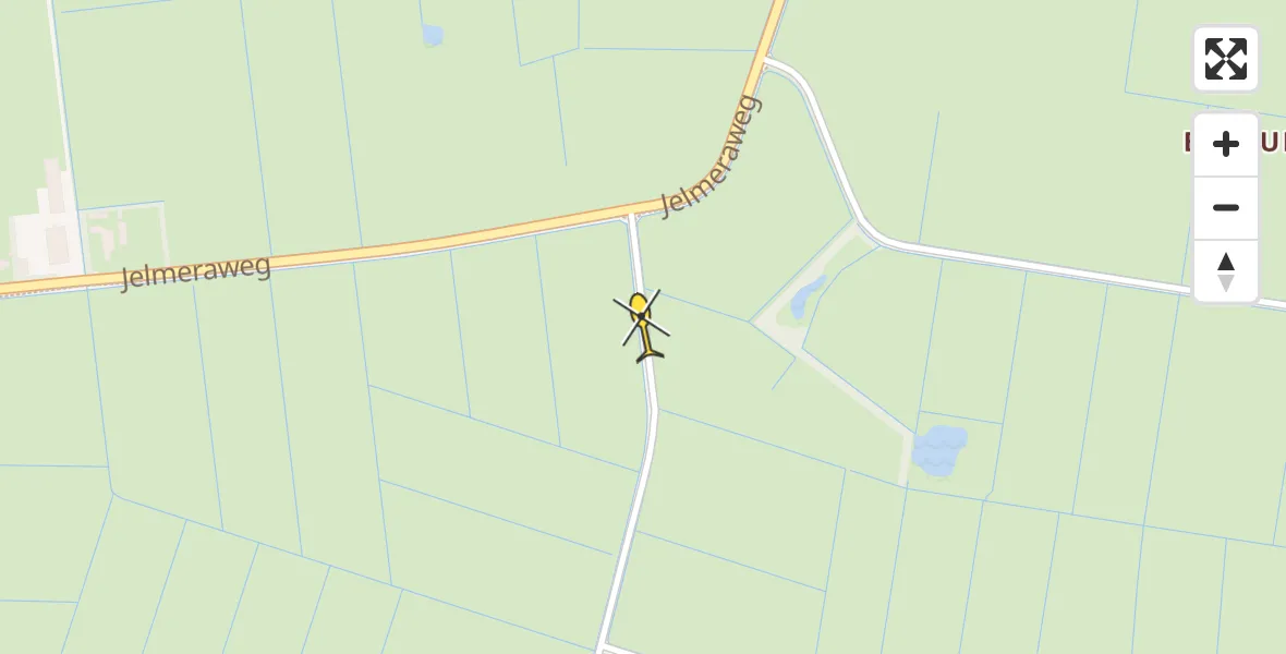 Routekaart van de vlucht: Ambulancehelikopter naar Ballum