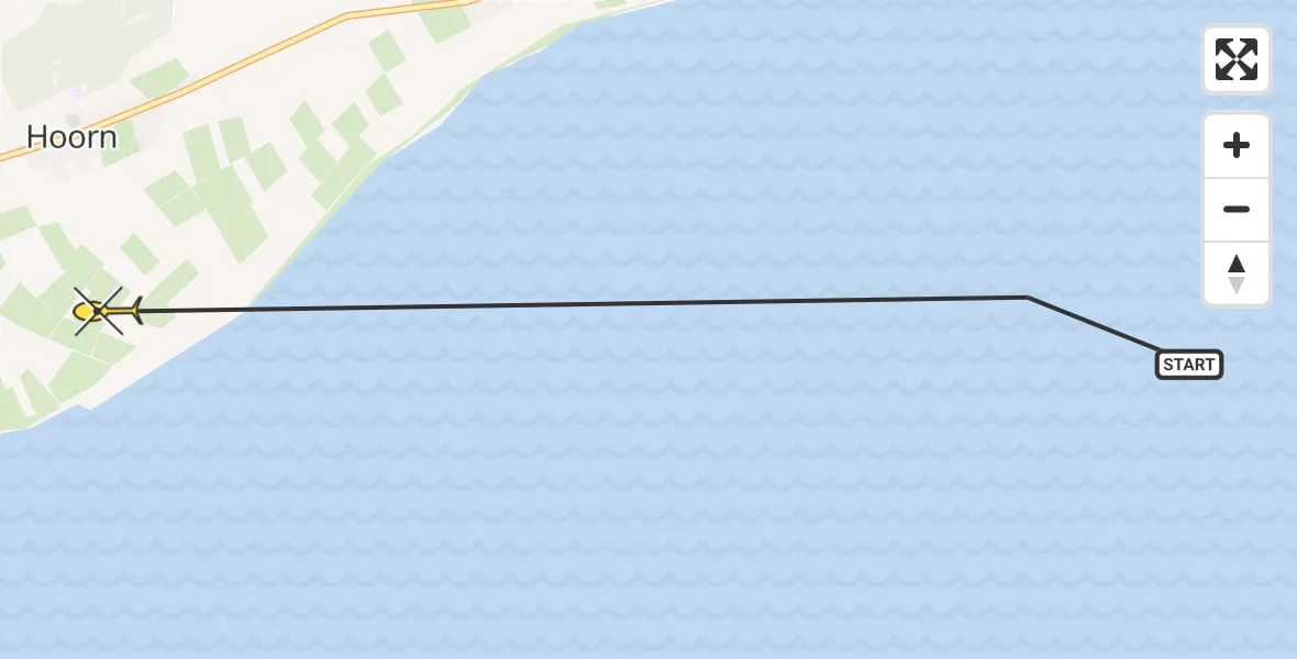 Routekaart van de vlucht: Ambulancehelikopter naar Lies, Tordelenweg