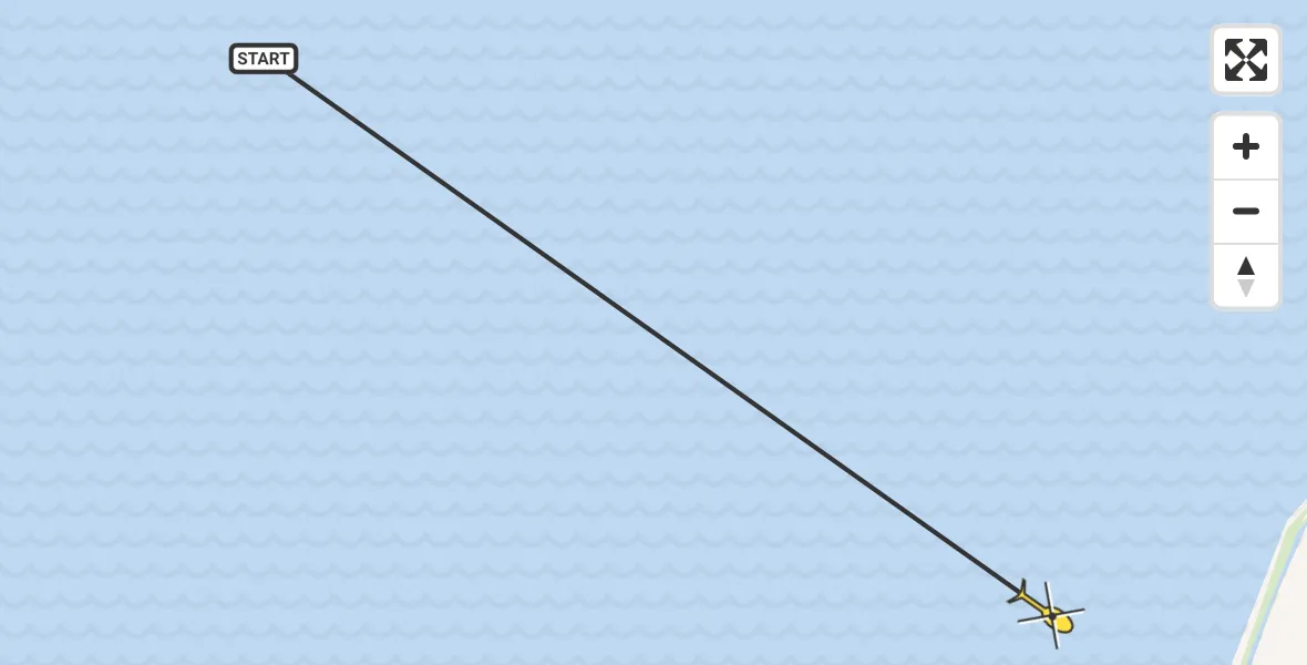 Routekaart van de vlucht: Ambulancehelikopter naar Oosterend