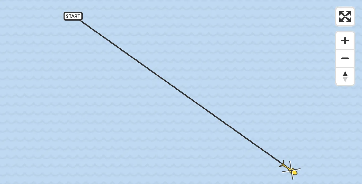 Routekaart van de vlucht: Ambulancehelikopter naar Oosterend