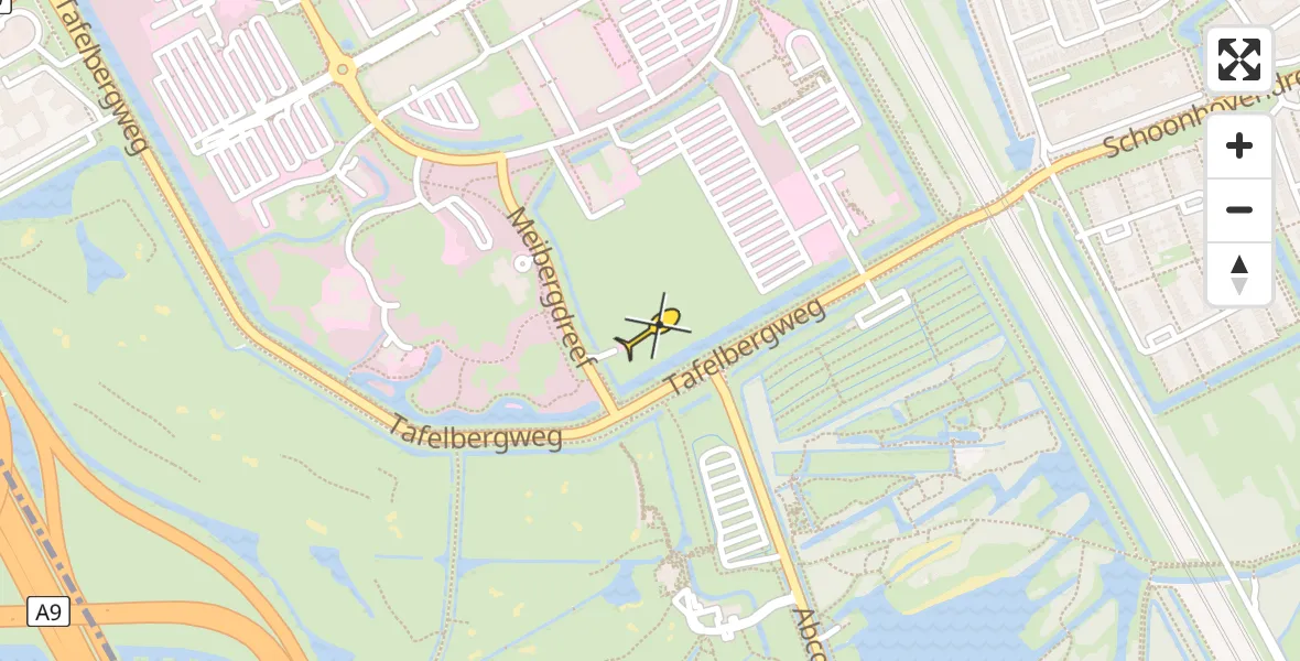 Vluchtroute Traumahelikopter van Academisch Medisch Centrum (AMC) naar Academisch Medisch Centrum (AMC)