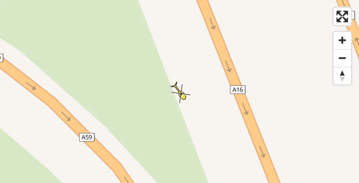 Routekaart van de vlucht: Traumahelikopter naar Langeweg