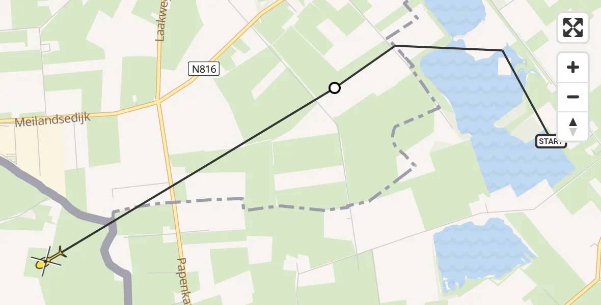Routekaart van de vlucht: Traumaheli naar Emmerik aan de Rijn, Maatweg