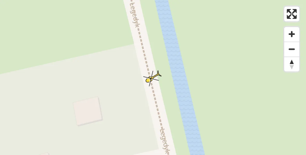 Routekaart van de vlucht: Ambulancehelikopter naar Goutum