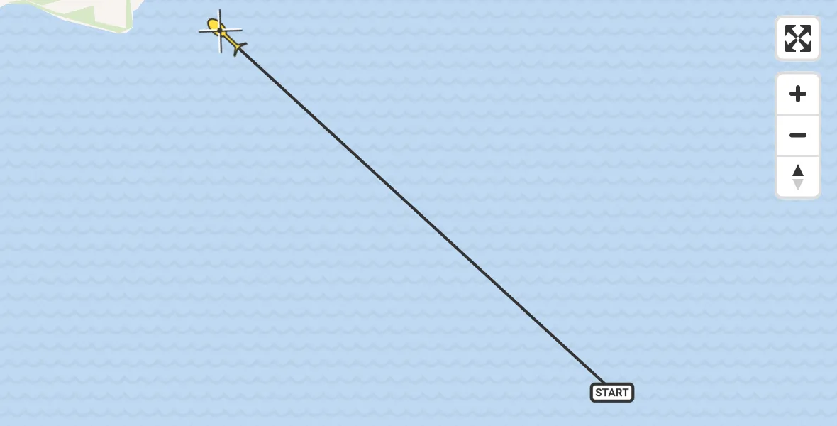 Routekaart van de vlucht: Ambulancehelikopter naar Formerum, 't Sehaal