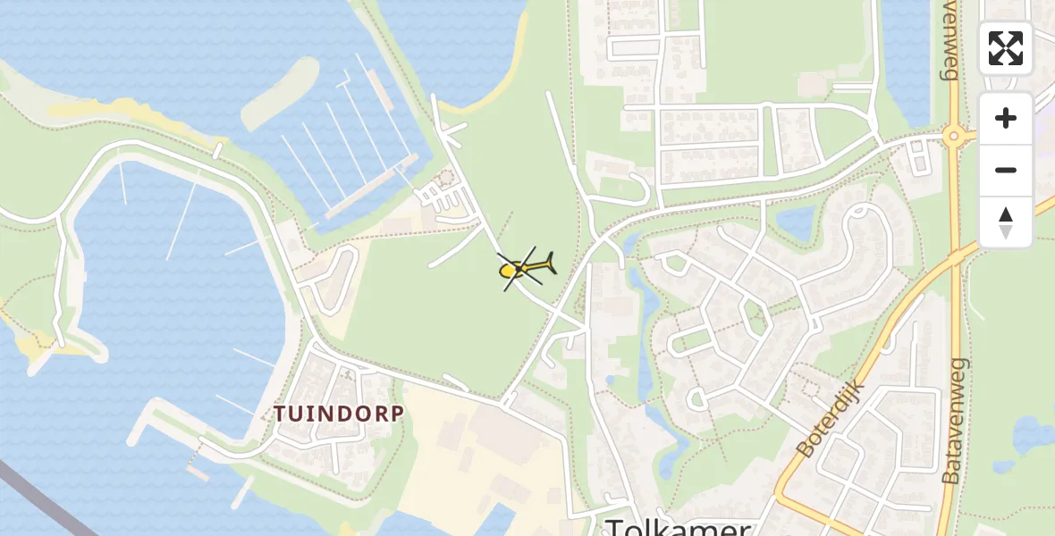 Routekaart van de vlucht: Lifeliner 3 naar Tolkamer