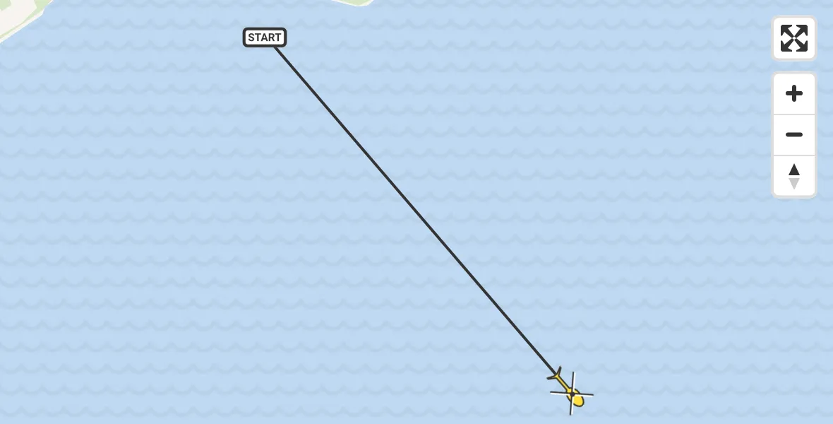 Routekaart van de vlucht: Ambulancehelikopter naar Formerum, Riepel