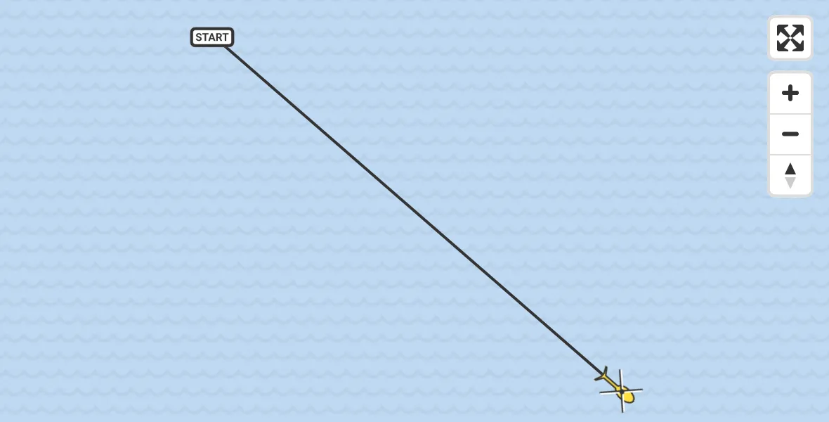 Routekaart van de vlucht: Ambulancehelikopter naar Oosterend, Terschellinger Wad