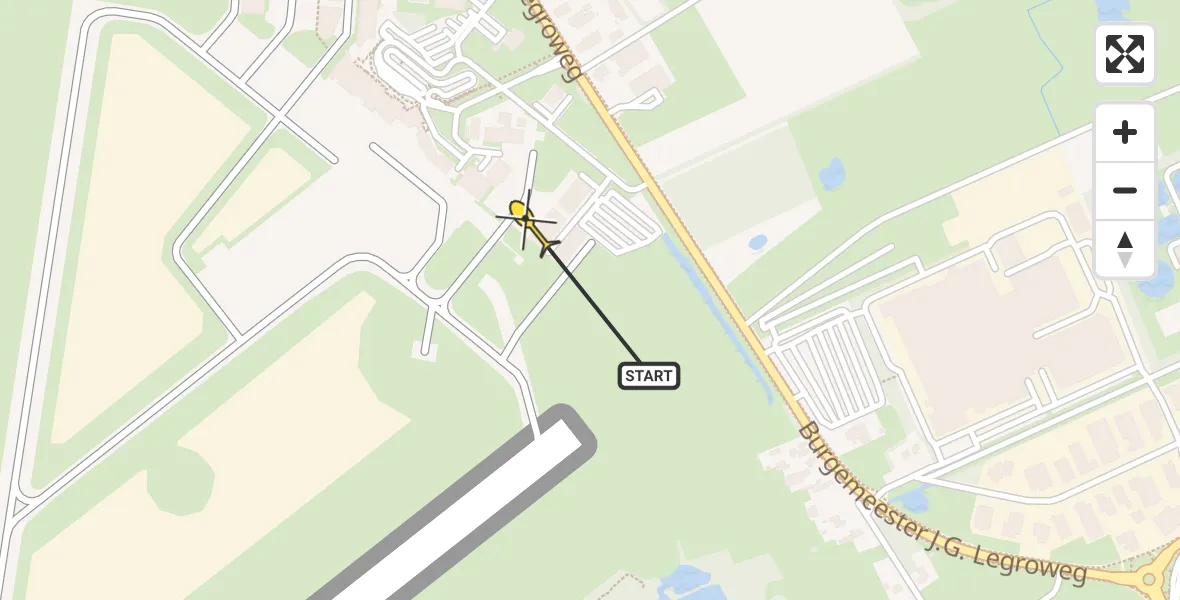 Routekaart van de vlucht: Lifeliner 4 naar Groningen Airport Eelde, Machlaan