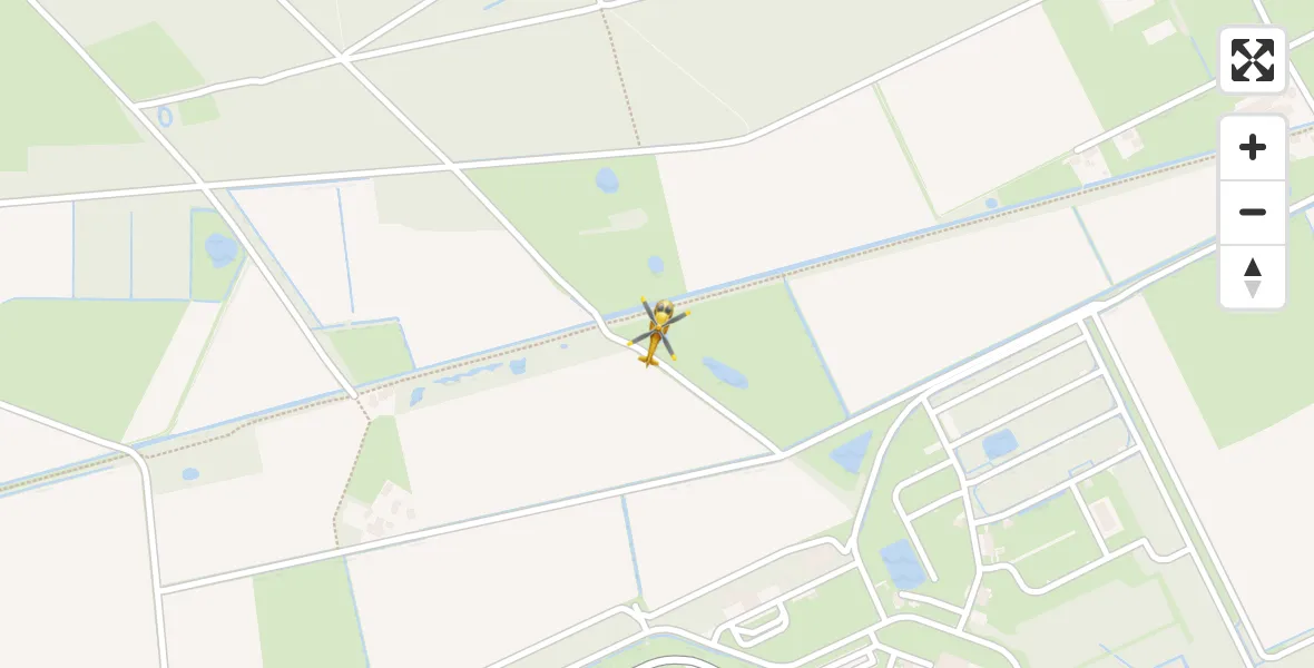 Vluchtroute Traumahelikopter van Vliegbasis Volkel naar Vliegbasis Volkel