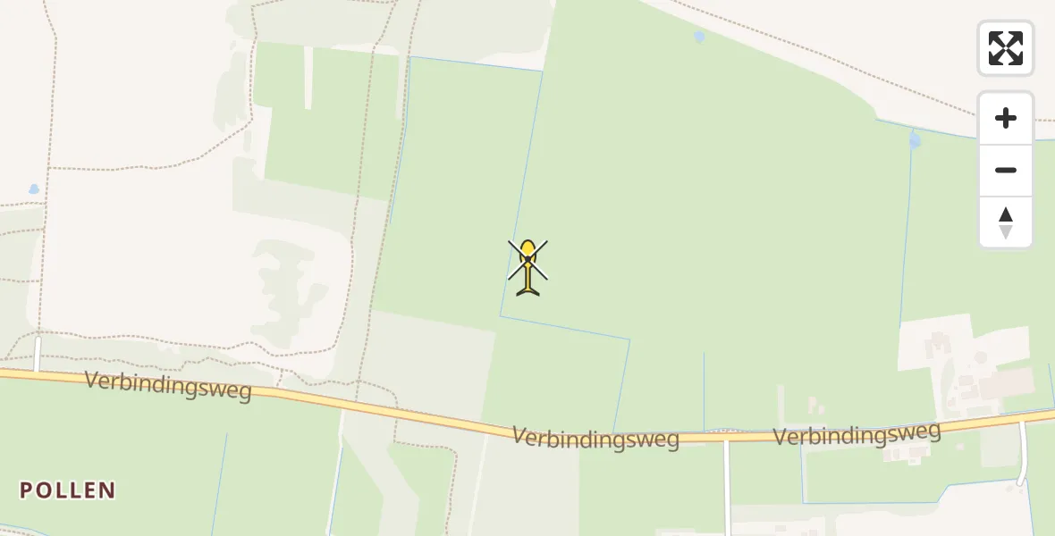 Routekaart van de vlucht: Ambulancehelikopter naar Ballum