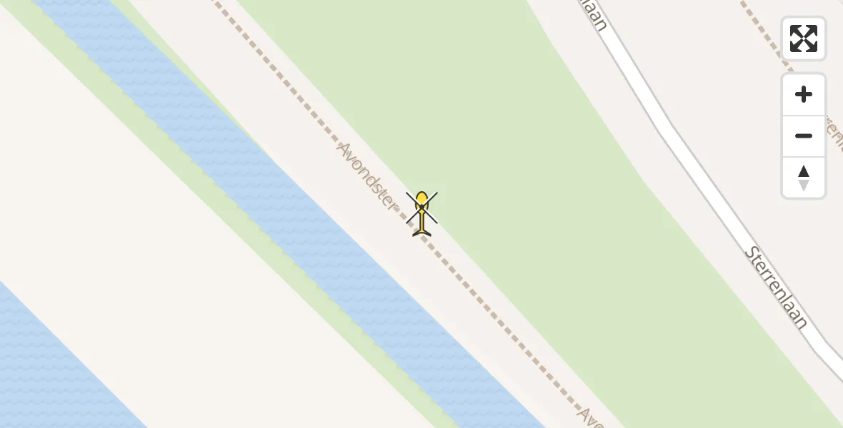 Routekaart van de vlucht: Traumahelikopter naar Waddinxveen