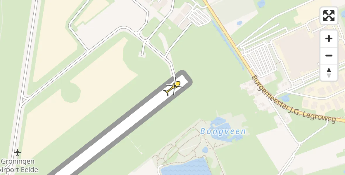Routekaart van de vlucht: Lifeliner 4 naar Groningen Airport Eelde
