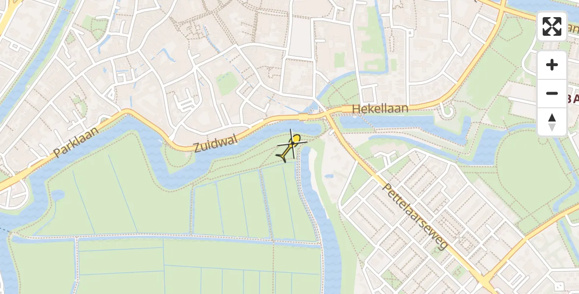 Routekaart van de vlucht: Lifeliner 3 naar 's-Hertogenbosch