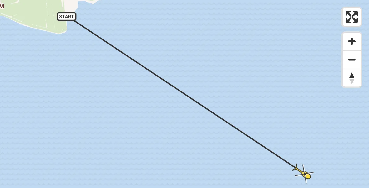 Routekaart van de vlucht: Ambulancehelikopter naar Formerum, Noorder Balgen