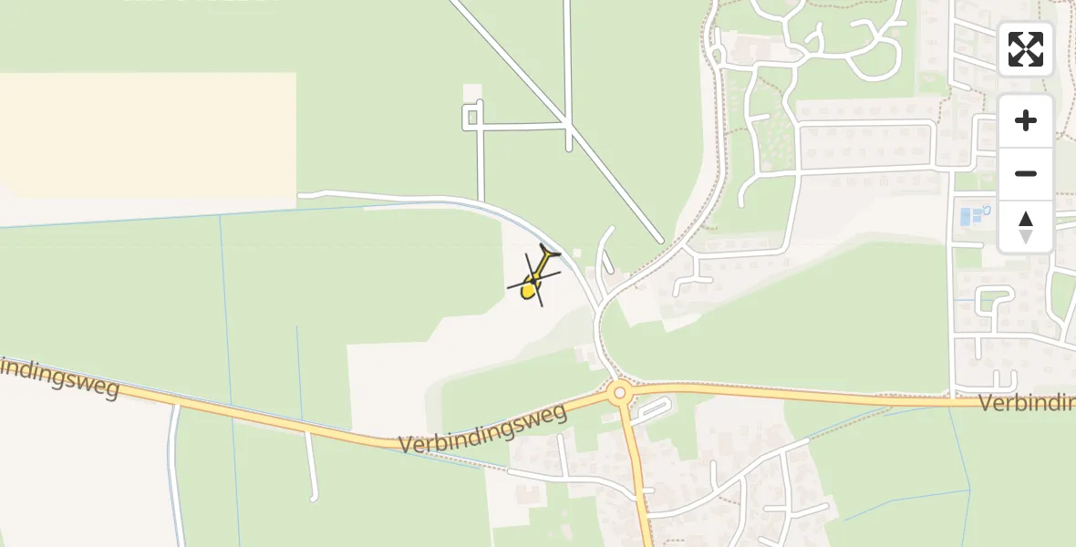 Routekaart van de vlucht: Politiehelikopter naar Ameland Airport Ballum