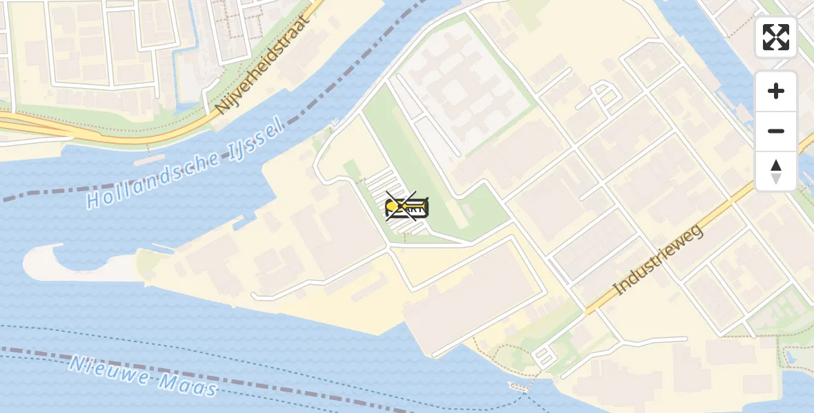 Routekaart van de vlucht: Traumahelikopter naar Krimpen aan den IJssel, Van Cralingenweg