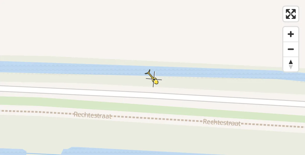 Routekaart van de vlucht: Traumahelikopter naar Odiliapeel