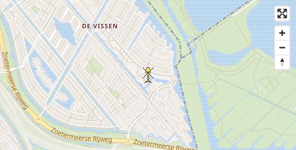 Routekaart van de vlucht: Lifeliner 2 naar Den Haag