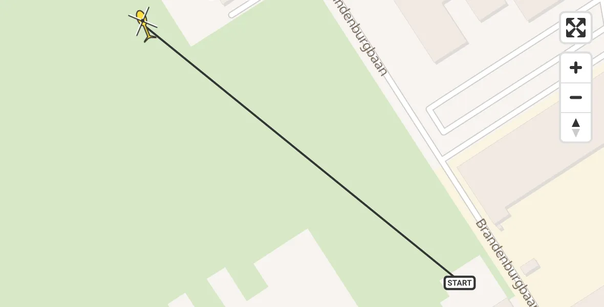 Routekaart van de vlucht: Traumahelikopter naar Rotterdam The Hague Airport, Malpensabaan