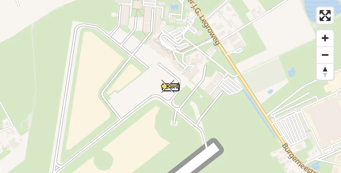 Vluchtroute Politiehelikopter van Groningen Airport Eelde naar Groningen Airport Eelde