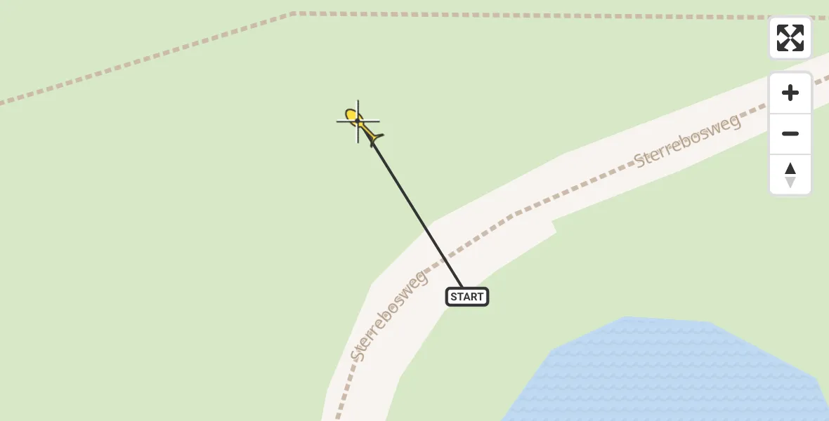 Routekaart van de vlucht: Traumahelikopter naar 's-Hertogenbosch, Sterrebosweg