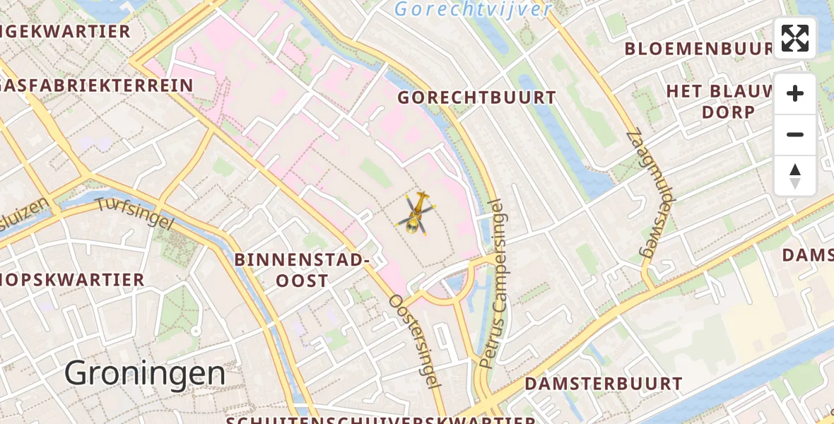Vluchtroute Traumahelikopter Universitair Medisch Centrum Groningen - Universitair Medisch Centrum Groningen, 06 juni 2024, 10:16
