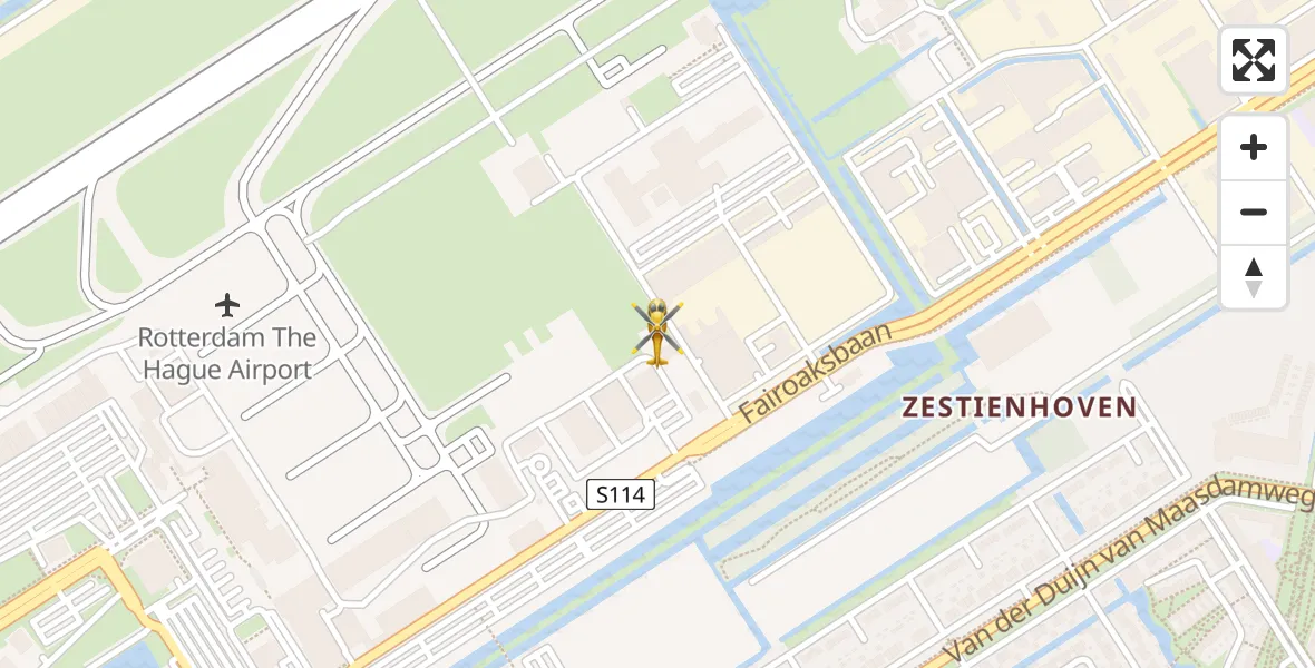 Vluchtroute Traumahelikopter Rotterdam The Hague Airport - Rotterdam The Hague Airport, 06 juni 2024, 11:04