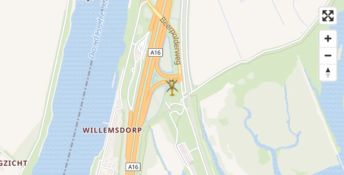 Vluchtroute Traumahelikopter Dordrecht - Dordrecht, 06 juni 2024, 17:17