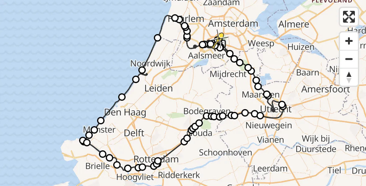 Routekaart van de vlucht: Politieheli naar Schiphol, Kleine Noorddijk