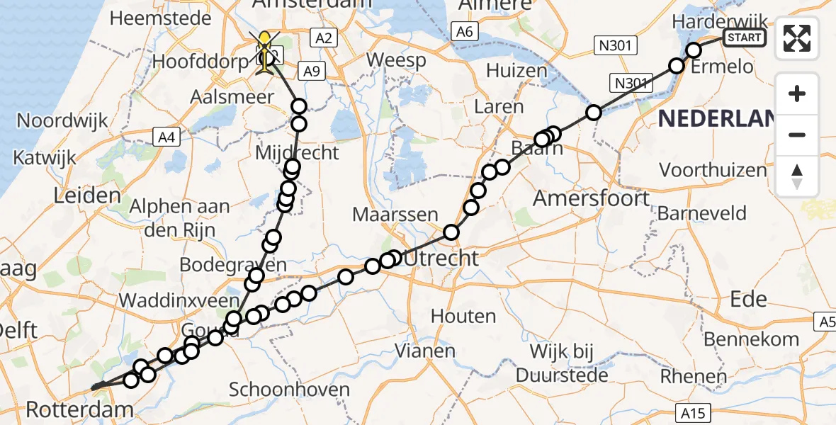 Routekaart van de vlucht: Politieheli naar Schiphol, Ceintuurbaan
