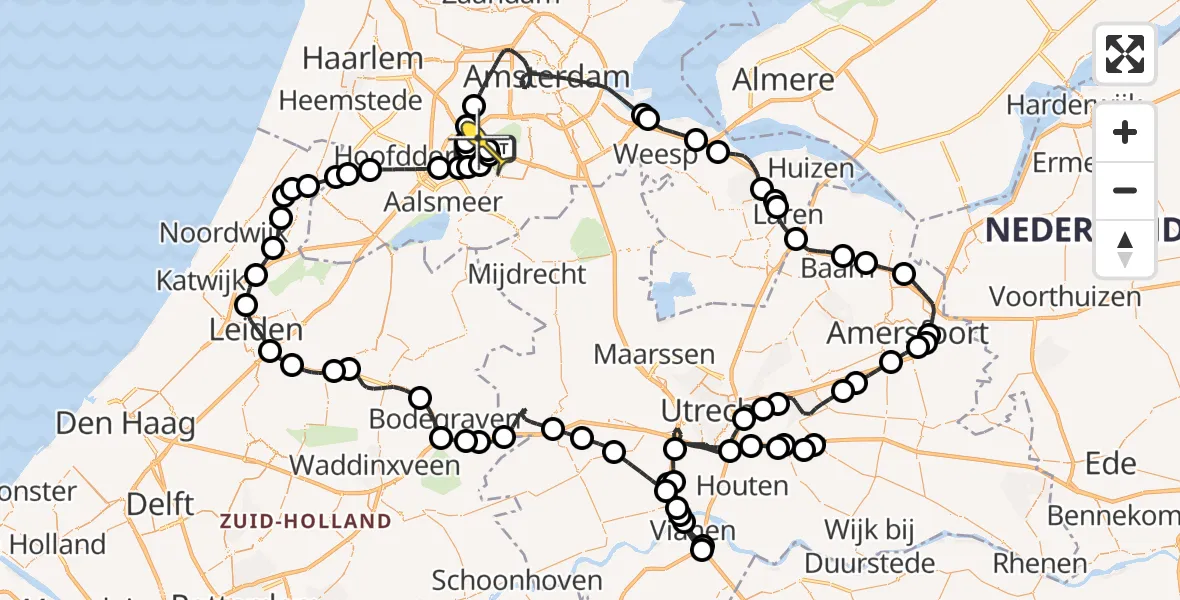 Routekaart van de vlucht: Politieheli naar Schiphol, Ceintuurbaan