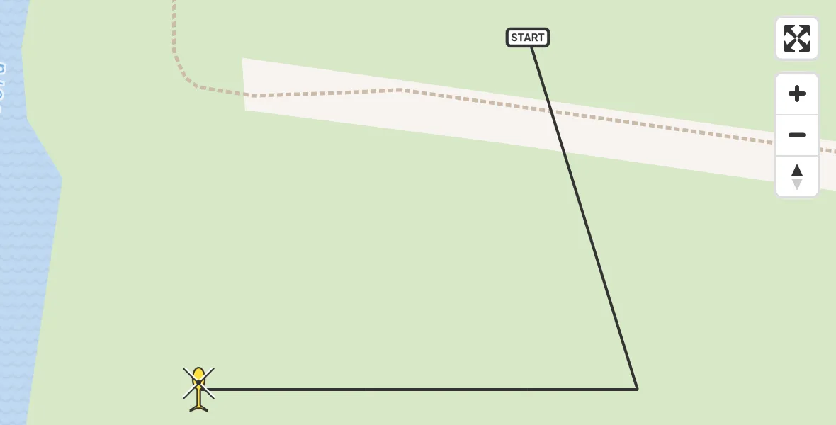 Routekaart van de vlucht: Kustwachthelikopter naar Nieuwe-Tonge, Klinkerlandse Zeedijk