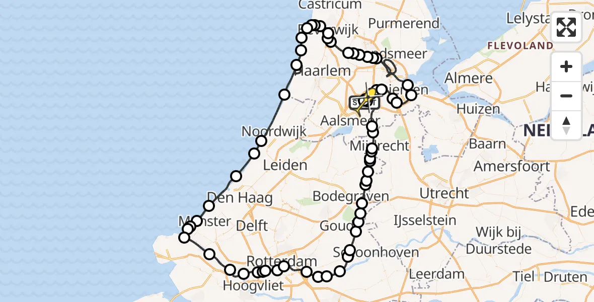 Routekaart van de vlucht: Politieheli naar Schiphol, Thermiekstraat