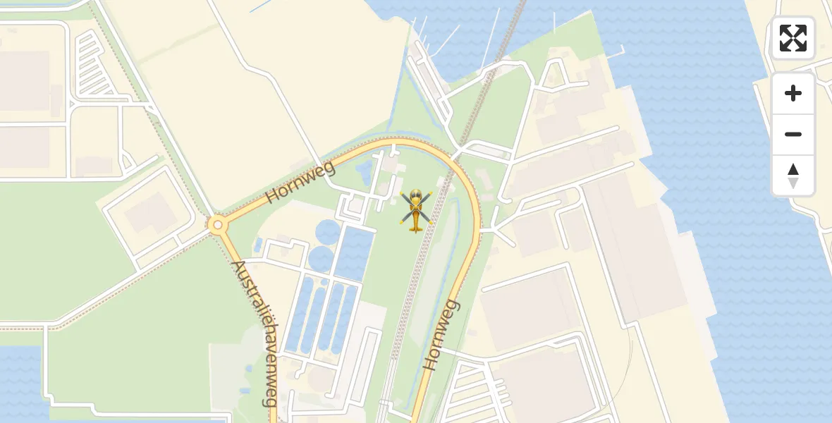 Vluchtroute Traumahelikopter van Amsterdam Heliport naar Amsterdam Heliport