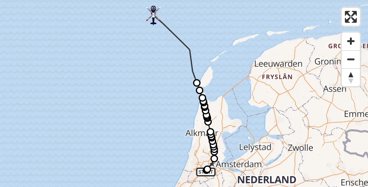 Vluchtroute Politiehelikopter Schiphol - , 20 juni 2024, 06:11