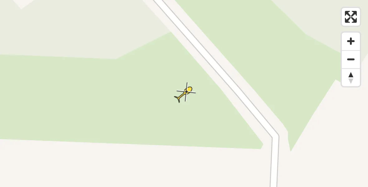 Vluchtroute Ambulancehelikopter van Vliegbasis Leeuwarden naar Vliegbasis Leeuwarden