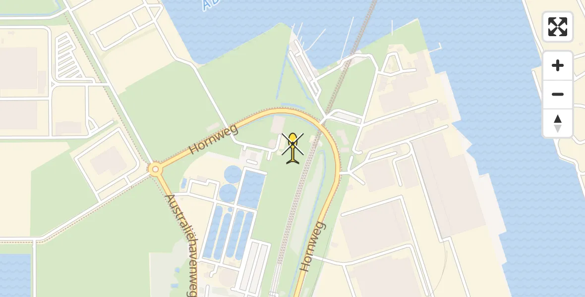 Routekaart van de vlucht: Traumaheli naar Amsterdam Heliport