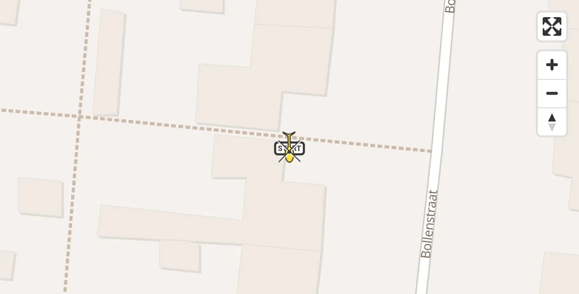 Routekaart van de vlucht: Lifeliner 1 naar Kreileroord, Bollenstraat