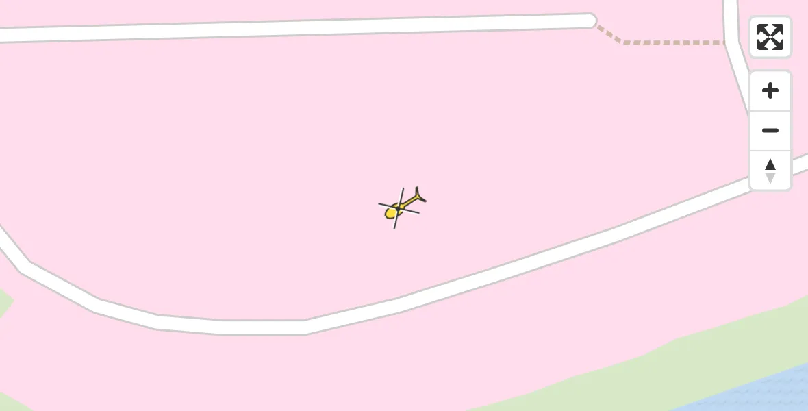 Vluchtroute Ambulancehelikopter van Leeuwarden naar Leeuwarden